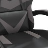 Chaise de jeu pivotante Noir et gris Similicuir 615955615955