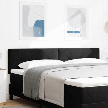 Tête de lit LED avec bandes LED Noir 180 cm Velours 615956615956