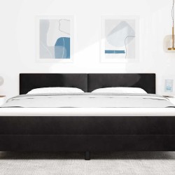 Tête de lit LED avec bandes LED Noir 180 cm Velours 615956615956