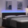Tête de lit LED avec bandes LED Noir 180 cm Velours 615956615956