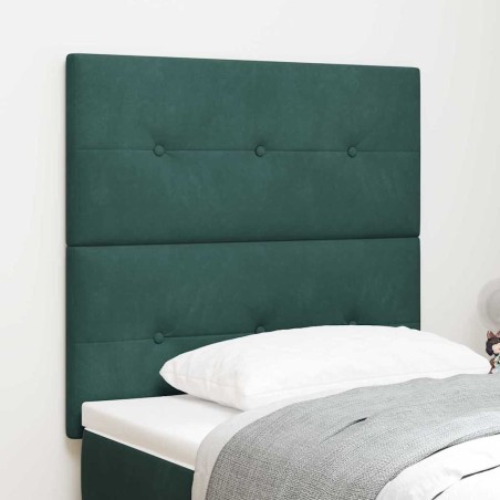 Tête de lit LED avec bandes LED Vert 90 cm Velours 615959615959
