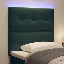 Tête de lit LED avec bandes LED Vert 90 cm Velours 615959615959