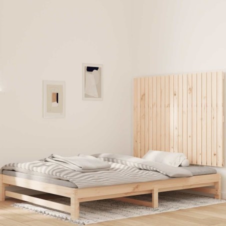 Tête de lit murale 127,5x3x90 cm Bois massif de pin 615960615960