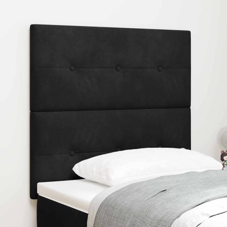 Tête de lit LED avec bandes LED Noir 90 cm Velours 615962615962