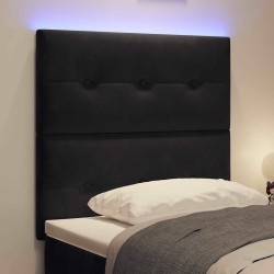 Tête de lit LED avec bandes LED Noir 90 cm Velours 615962615962