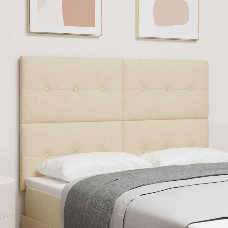 Tête de lit réglable en hauteur Crème 144 cm tissu 615965615965
