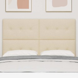 Tête de lit réglable en hauteur Crème 144 cm tissu 615965615965