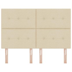 Tête de lit réglable en hauteur Crème 144 cm tissu 615965615965