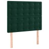 Tête de lit Vert foncé 80x5x118/128 cm Velours 615968615968