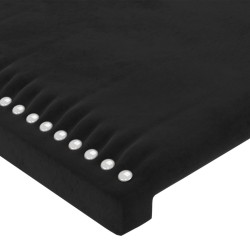 Tête de lit Noir 90x5x118/128 cm Velours 615969615969