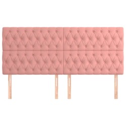 Tête de lit Rose 200x7x118/128 cm Velours 615970615970