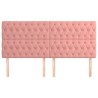 Tête de lit Rose 200x7x118/128 cm Velours 615970615970