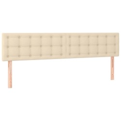 Têtes de lit Crème 200x5x78/88 cm Tissu 615971615971