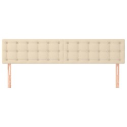 Têtes de lit Crème 200x5x78/88 cm Tissu 615971615971