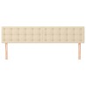 Têtes de lit Crème 200x5x78/88 cm Tissu 615971615971
