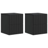Cabinet de chevet mural 2 pcs Noir 33 x 34,5 x 40 cm 615972615972
