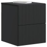 Cabinet de chevet mural 2 pcs Noir 33 x 34,5 x 40 cm 615972615972