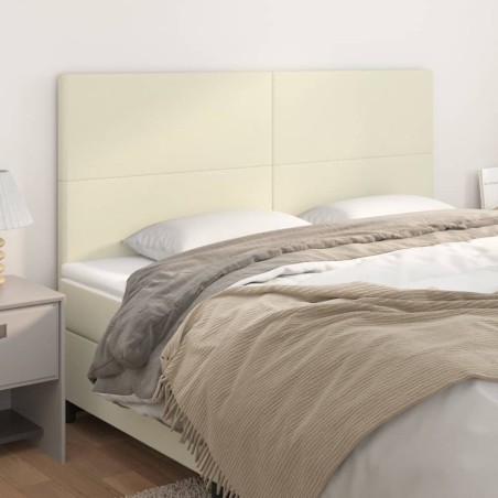 Tête de lit Crème 160x5x118/128 cm Similicuir 615974615974