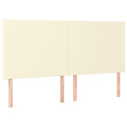 Tête de lit Crème 160x5x118/128 cm Similicuir 615974615974