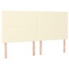 Tête de lit Crème 160x5x118/128 cm Similicuir 615974615974