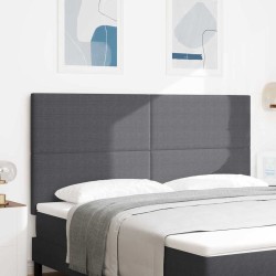 Tête de lit LED Gris foncé 180 cm Tissu en velours côtelé 615975615975