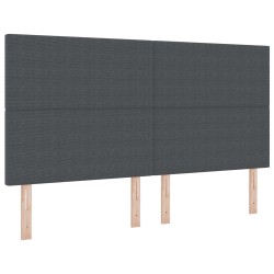 Tête de lit LED Gris foncé 180 cm Tissu en velours côtelé 615975615975
