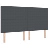 Tête de lit LED Gris foncé 180 cm Tissu en velours côtelé 615975615975