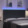 Tête de lit LED Gris foncé 180 cm Tissu en velours côtelé 615975615975