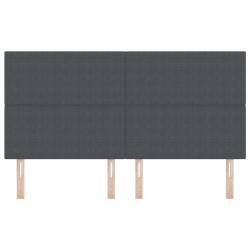 Tête de lit LED Gris foncé 180 cm Tissu en velours côtelé 615975615975