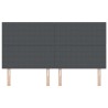 Tête de lit LED Gris foncé 180 cm Tissu en velours côtelé 615975615975