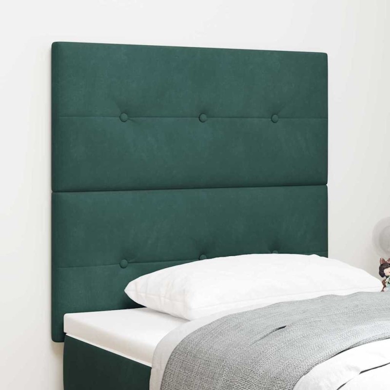 Tête de lit Vert foncé 90 cm Velours 615978615978