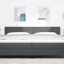 Tête de lit Gris foncé 200 cm Tissu en velours côtelé 615982615982