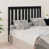 Tête de lit Noir 126x6x101 cm Bois massif de pin 615985615985