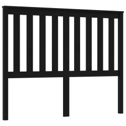 Tête de lit Noir 126x6x101 cm Bois massif de pin 615985615985