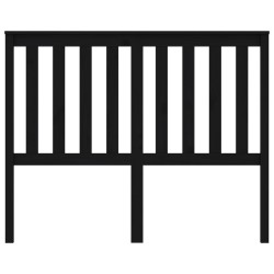 Tête de lit Noir 126x6x101 cm Bois massif de pin 615985615985