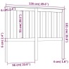 Tête de lit Noir 126x6x101 cm Bois massif de pin 615985615985