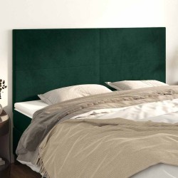 Tête de lit Vert foncé 160x5x118/128 cm Velours 615986615986