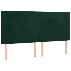 Tête de lit Vert foncé 160x5x118/128 cm Velours 615986615986