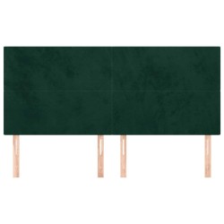 Tête de lit Vert foncé 160x5x118/128 cm Velours 615986615986