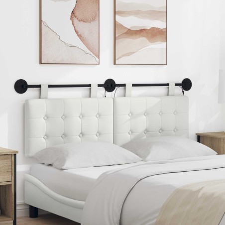 Tête de lit suspendue Avec lumière LED Blanc Simili cuir 615989615989
