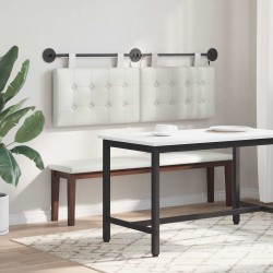 Tête de lit suspendue Avec lumière LED Blanc Simili cuir 615989615989