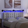 Tête de lit suspendue Avec lumière LED Blanc Simili cuir 615989615989