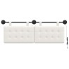 Tête de lit suspendue Avec lumière LED Blanc Simili cuir 615989615989