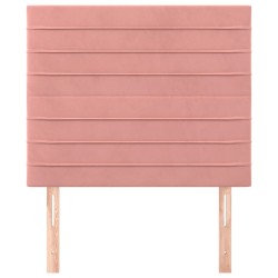 Tête de lit Rose 80x5x118/128 cm Velours 615990615990