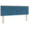 Tête de lit LED avec bandes LED Bleu 144 cm Velours 615991615991