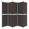Cloison de séparation 5 panneaux Marron 250x200 cm Tissu 615998615998