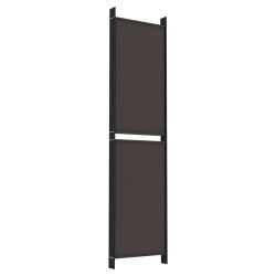 Cloison de séparation 5 panneaux Marron 250x200 cm Tissu 615998615998