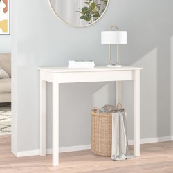 Table console Blanc 80x40x75 cm Bois massif de pin 616000616000