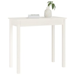 Table console Blanc 80x40x75 cm Bois massif de pin 616000616000