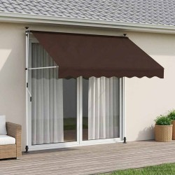 Auvent rétractable manuel Marron 150 cm 616001616001